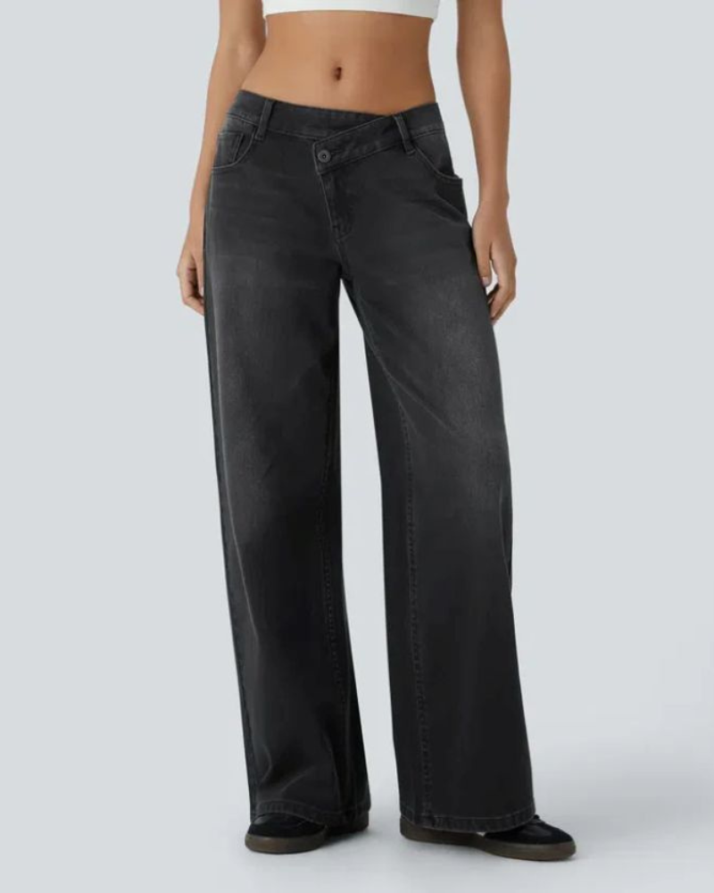 Klara™️| Jeans baggy a vita bassa