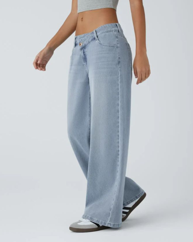 Klara™️| Jeans baggy a vita bassa