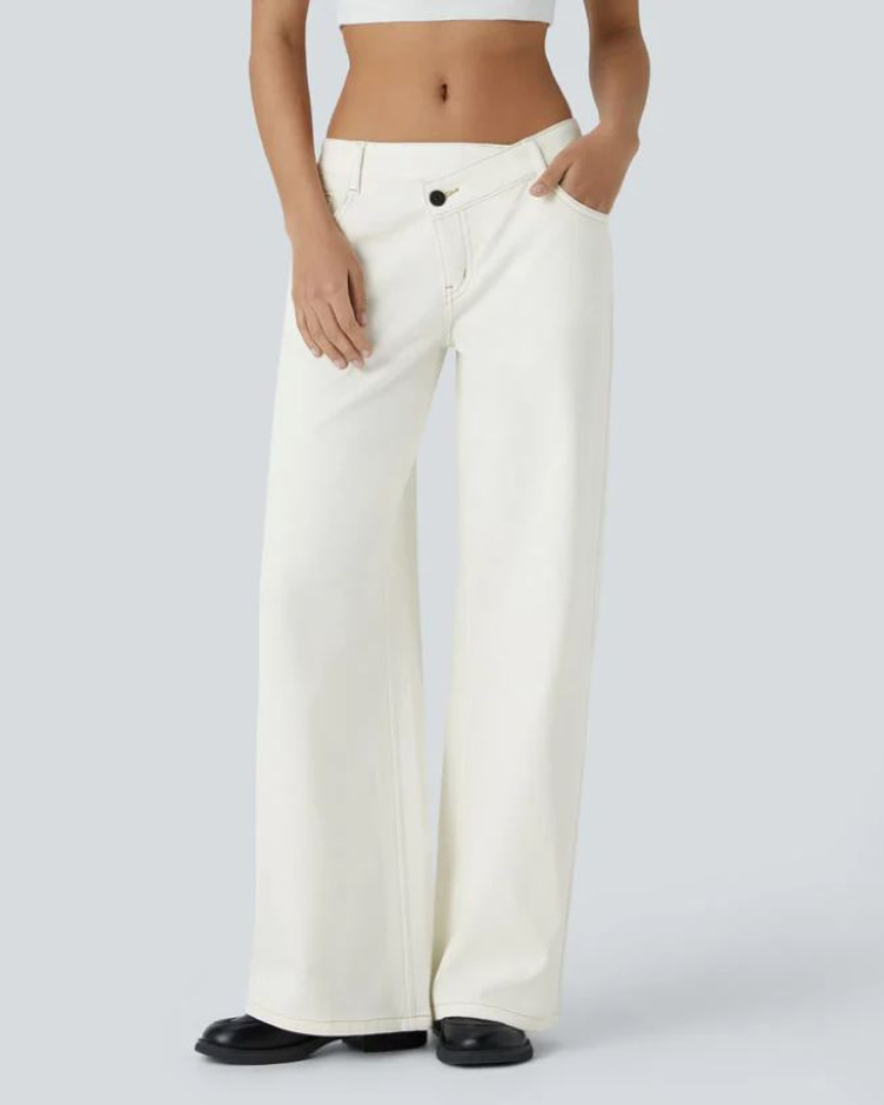 Klara™️| Jeans baggy a vita bassa